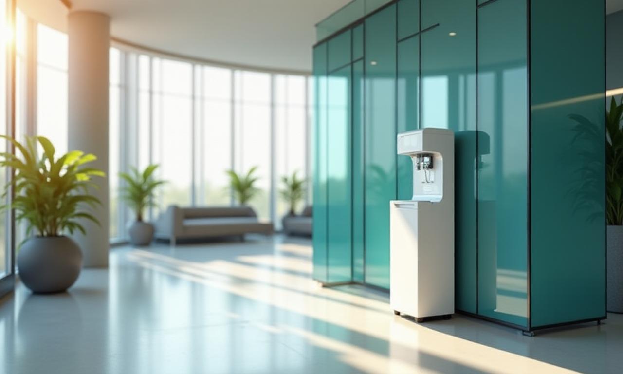 Modern corporate office with premium water dispenser